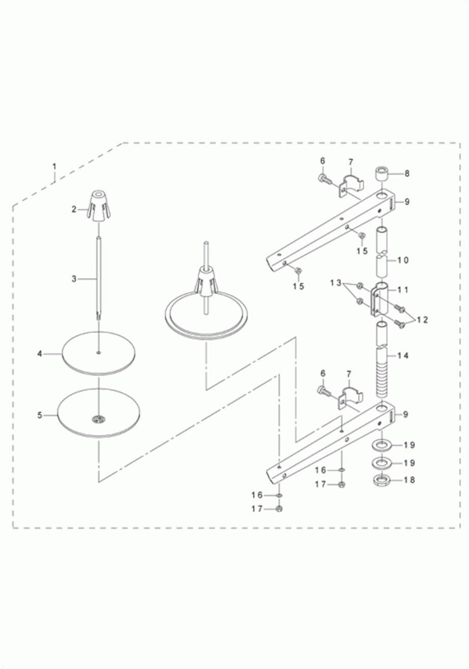 LU-1508H - 13.THREAD STAND COMPONENTS фото