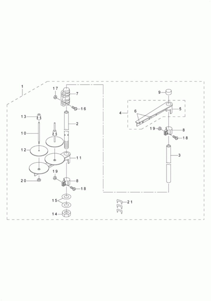 AMS-223C - 17. THREAD STAND COMPONENTS фото