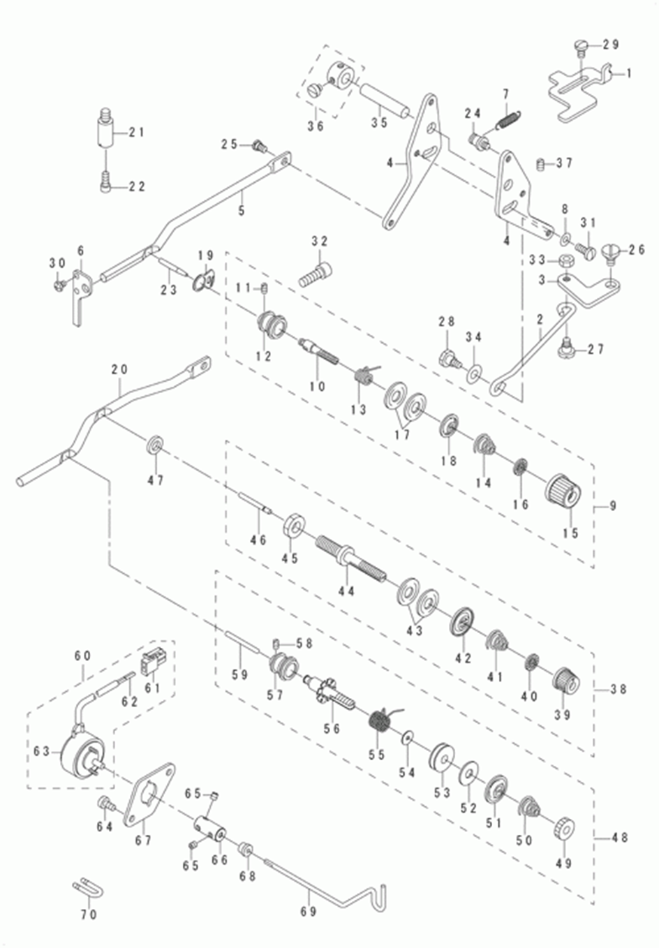 LK-1941ZA - 8.TENSION RELEASE & THREAD TENSION COMPONENTS фото