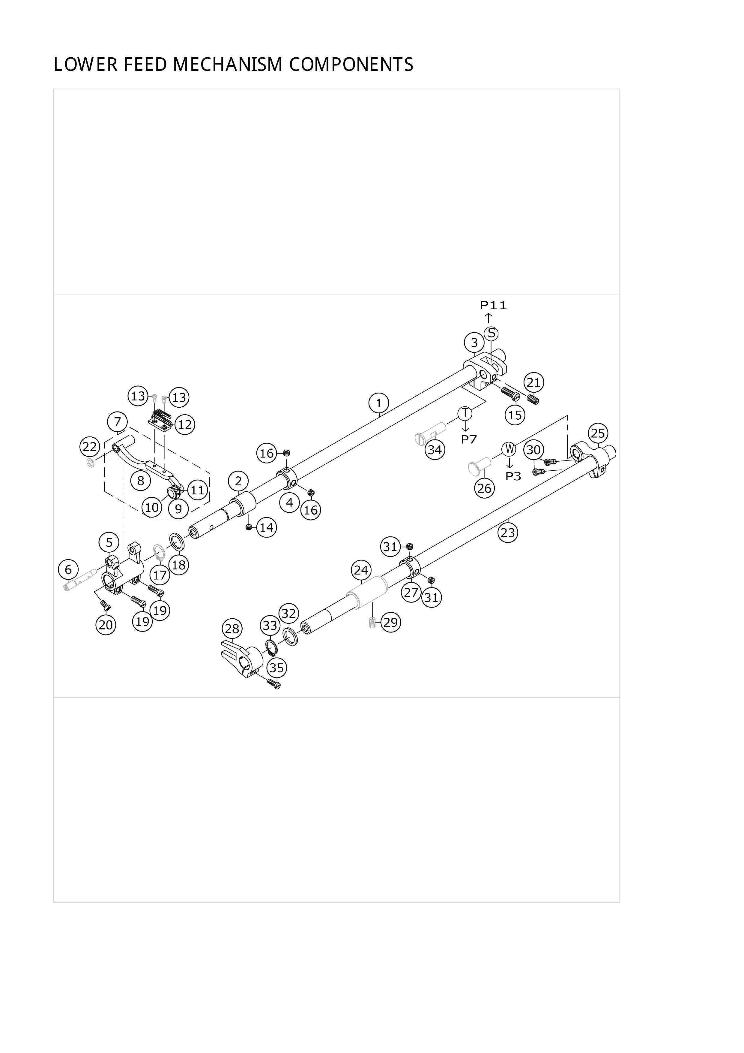 6. LOWER FEED MECHANISM COMPONENTS фото