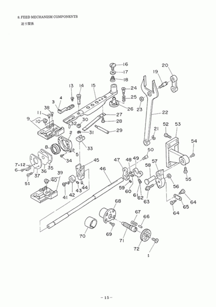 DSC-245-7 - 8.FEED MECHANISM COMPONENTS фото