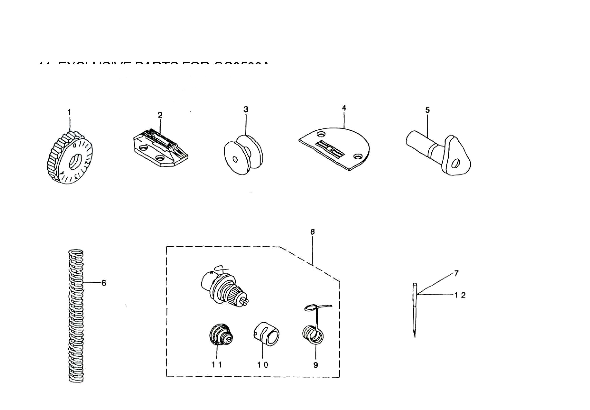 11 EXCLUSIVE PARTS FOR GC6850