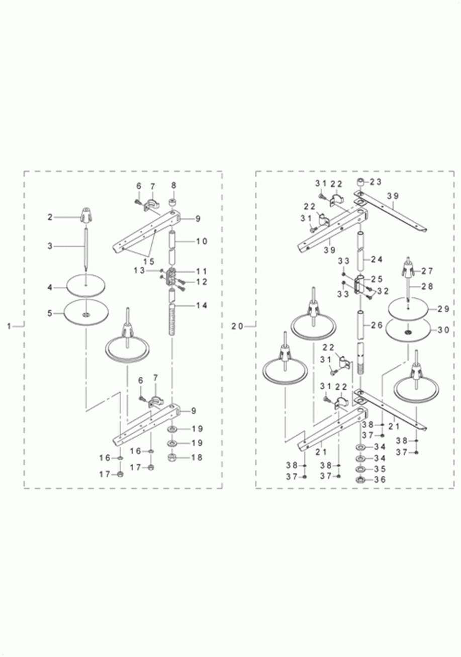 LU-2260N-7 - 21.THREAD STAND COMPONENTS фото