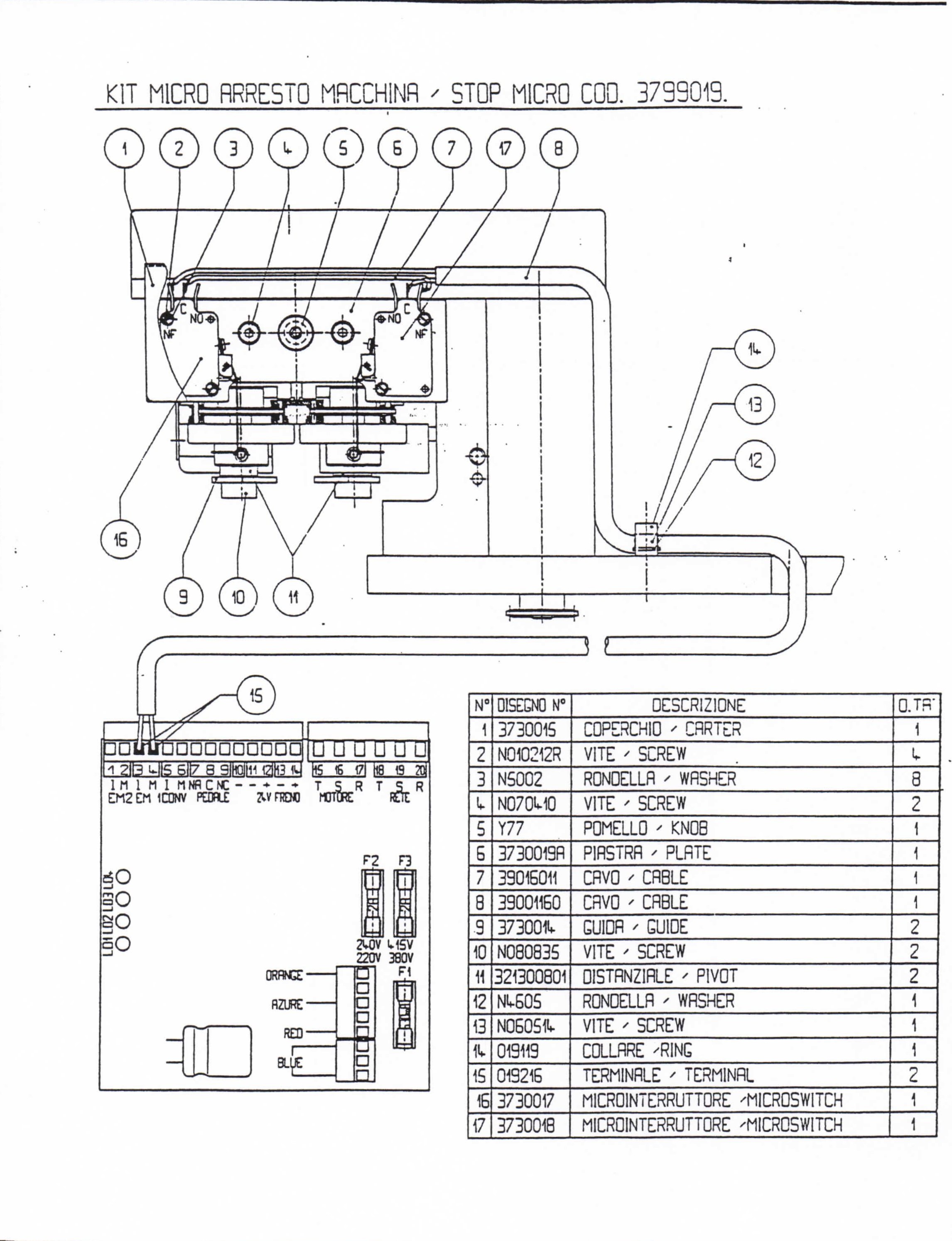 20 KIT MICRO ARRESTO MACCHINA.STOP MICRO C00 3799019