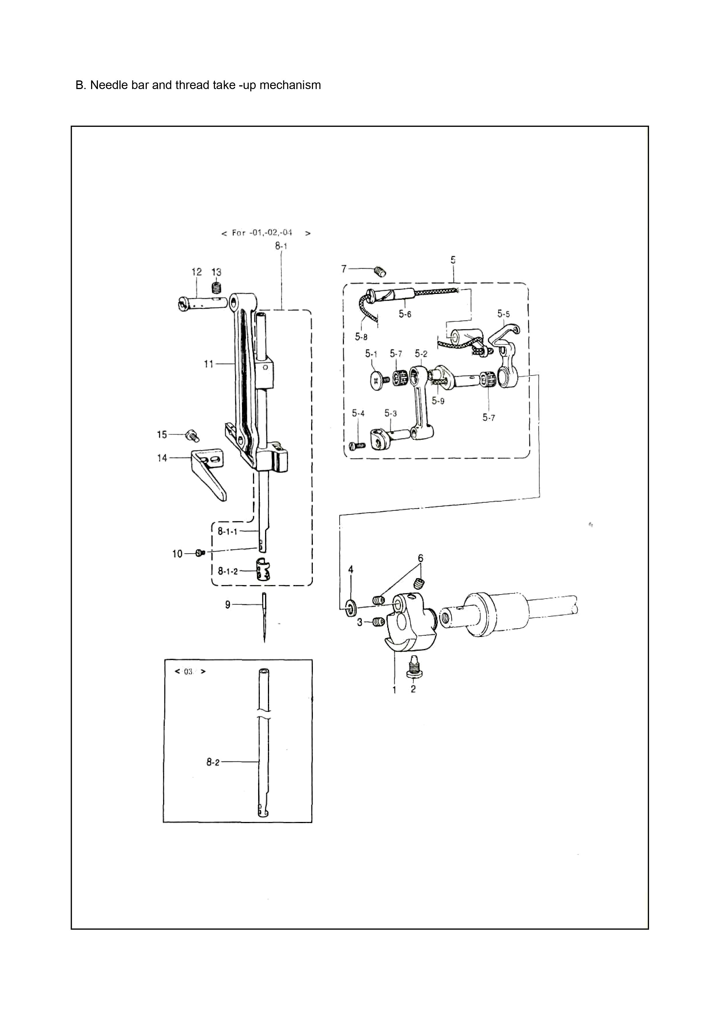 2 NEEDLE BAR THREAD TAKE-UP MECHANISM