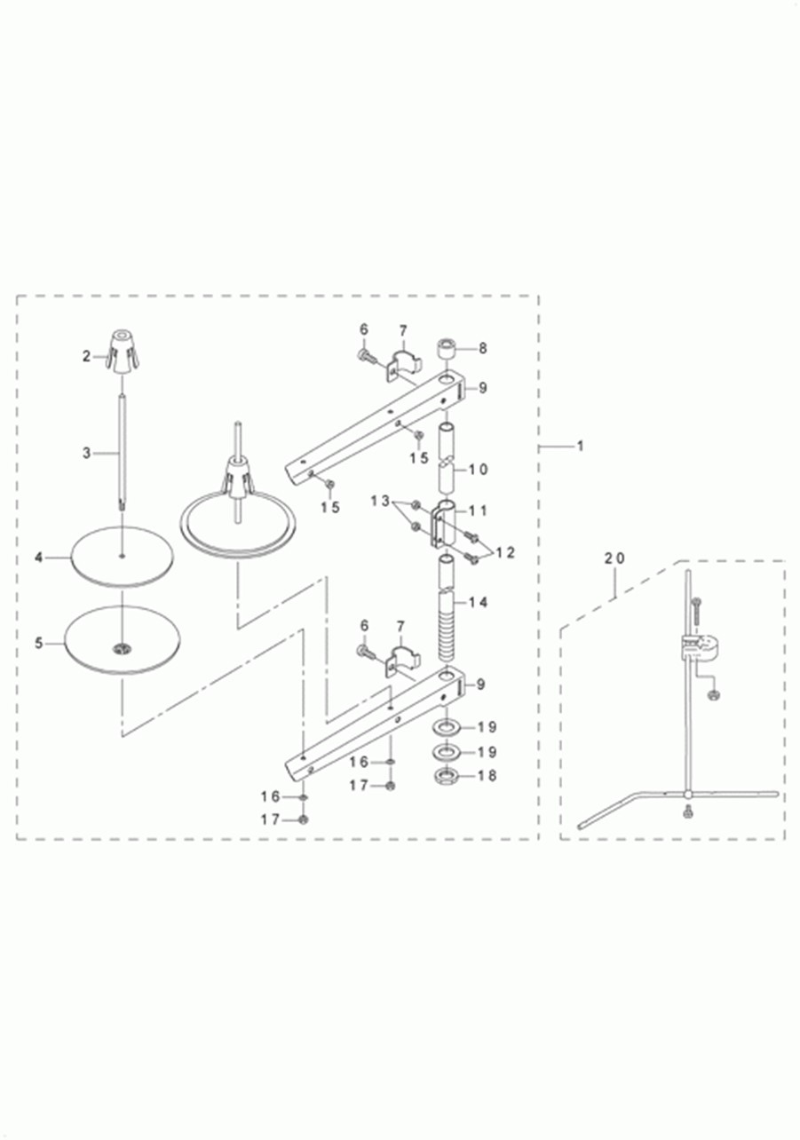 LU-1510 - 17.THREAD STAND COMPONENTS фото