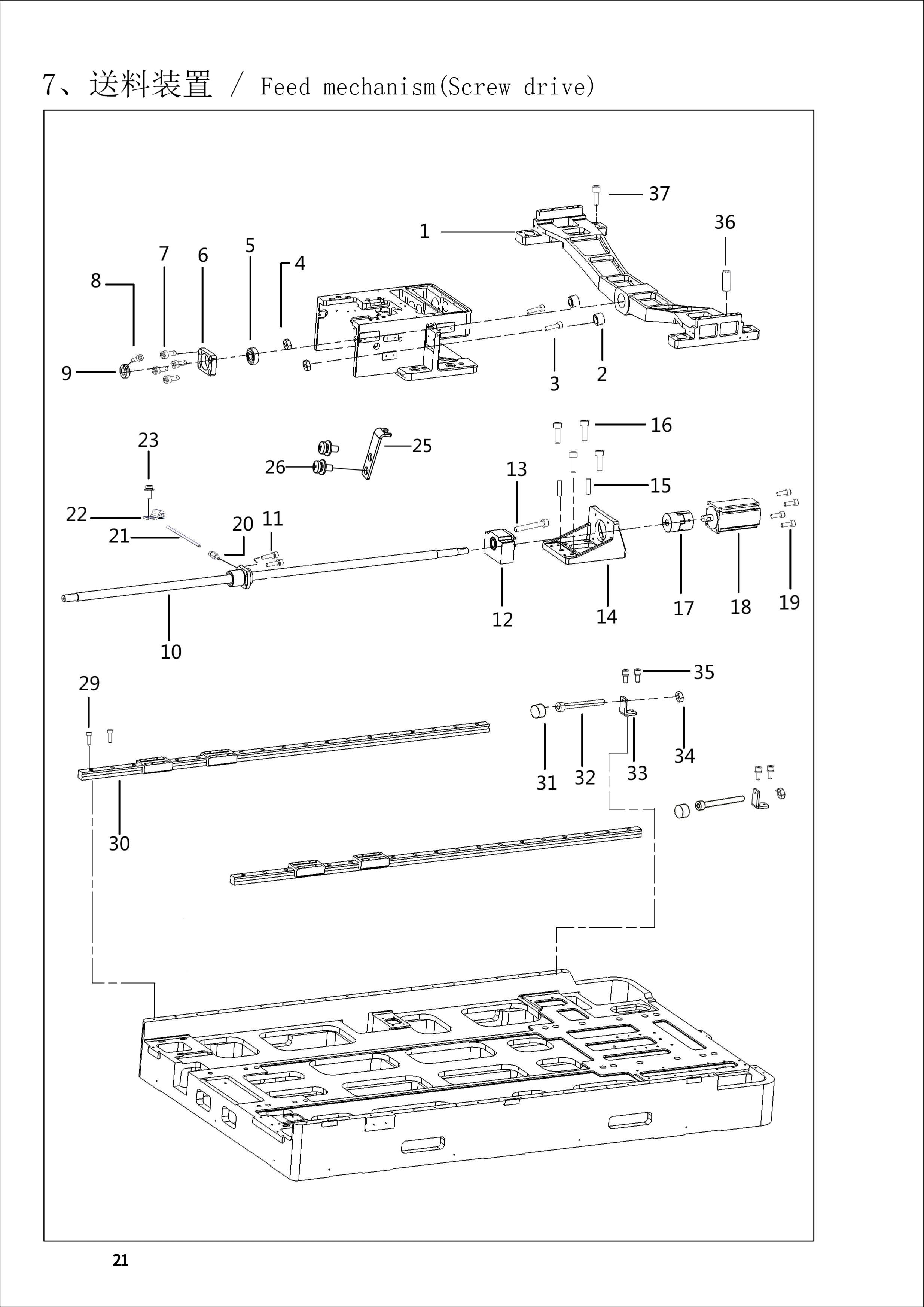 7 FEED MECHANISM (SCREW DRIVE)