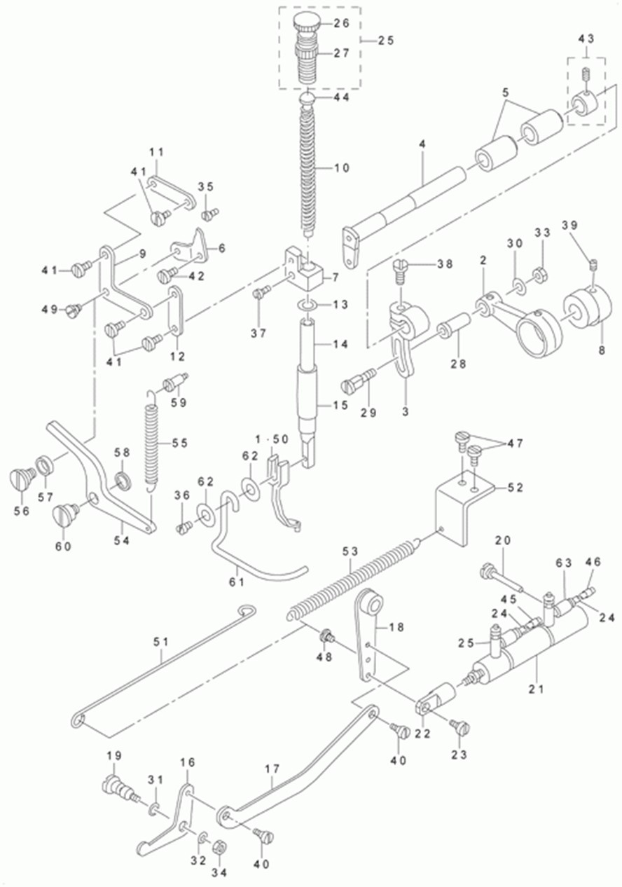 AMS-224C - 6.PRESSER MECHANISM COMPONENTS фото