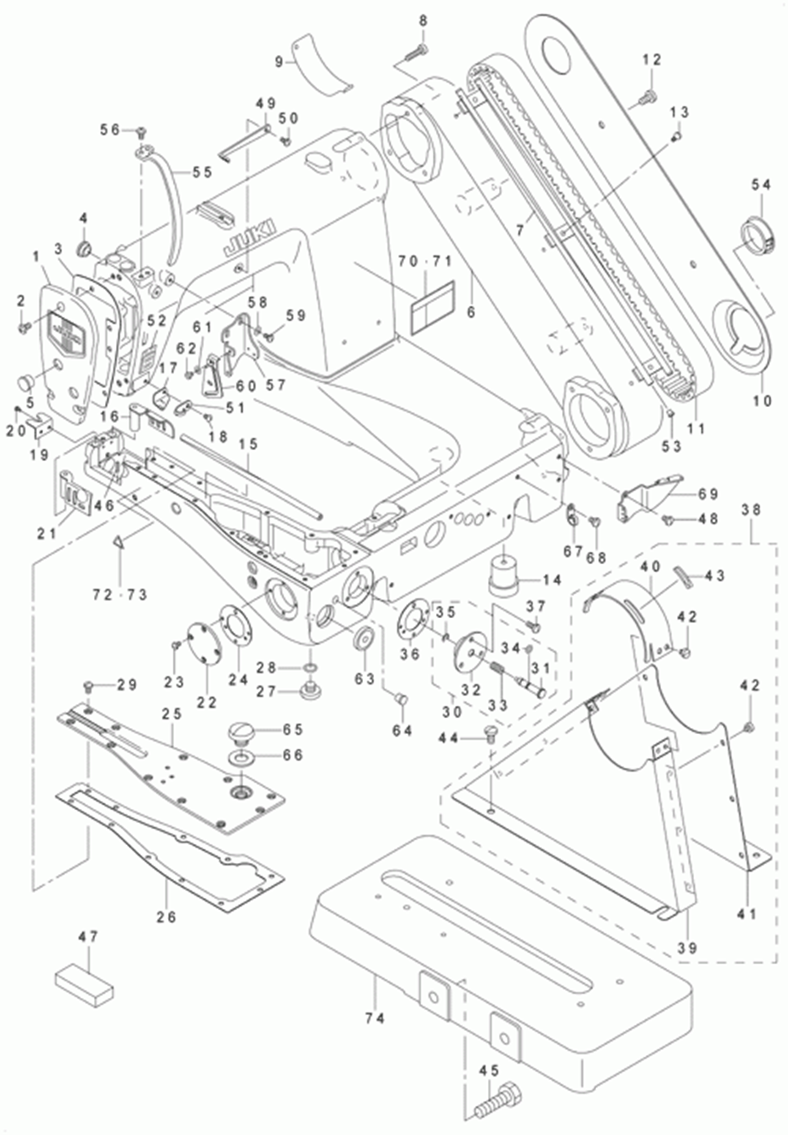 MS-1190 - 1. MACHINE FRAME & MISCELLANEOUS COVER COMPONENTS (1) фото