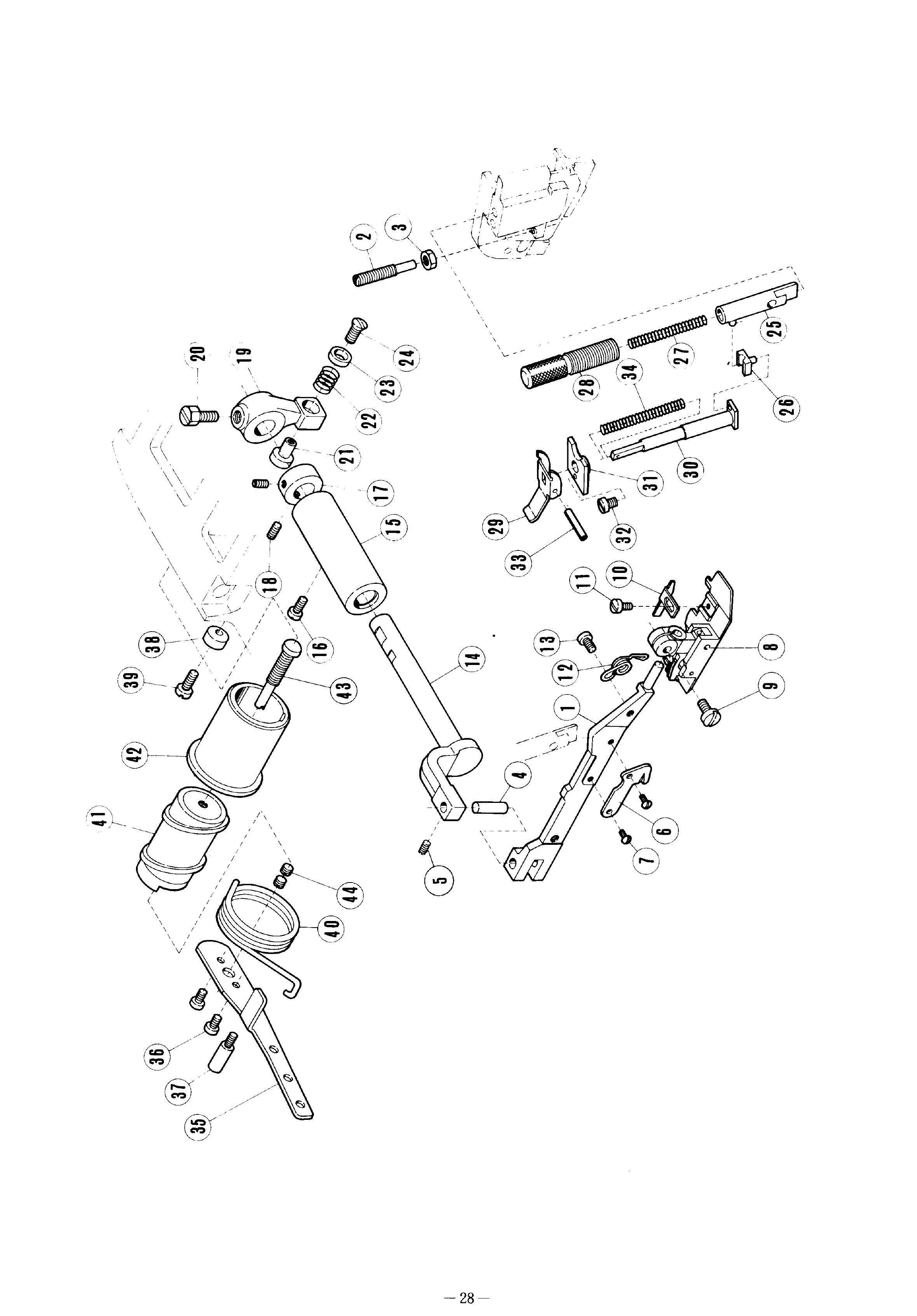 14 PRESSER FOOT AND LIFT MECHANISM