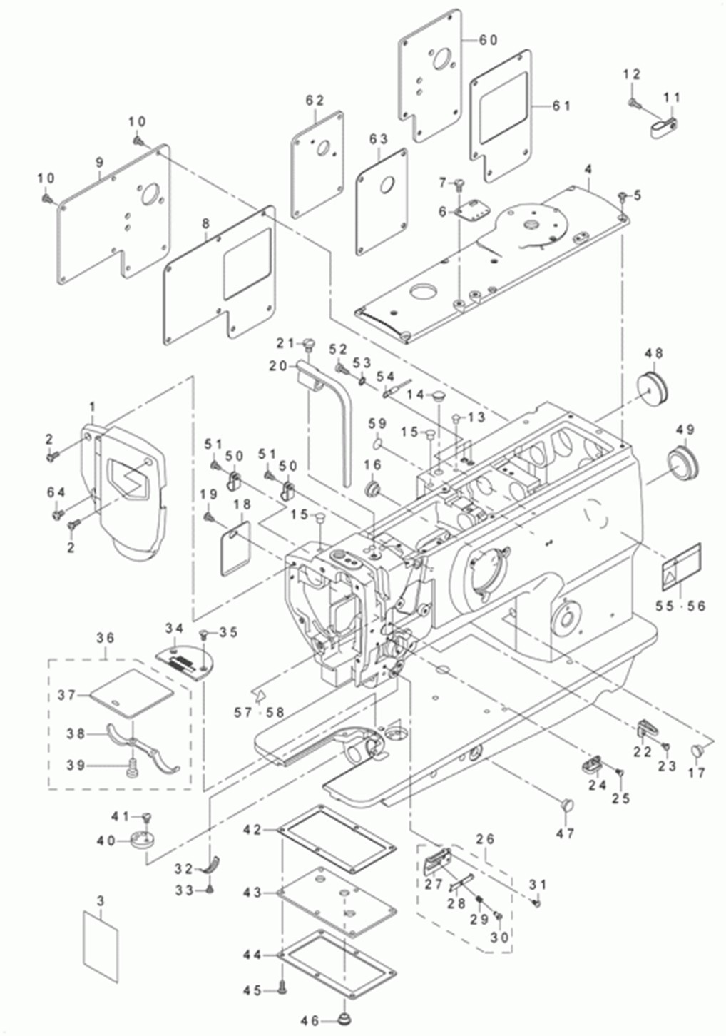 DNU-1541-7 - 1.FRAME & MISCELLANEOUS COVER COMPONENTS фото