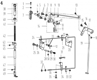 4. Presser bar components