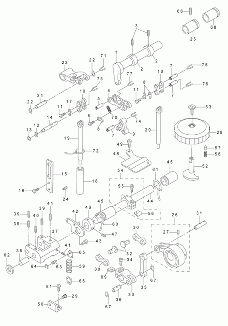 LU-2260N-7 - 4.UPPER FEED MECHANISM COMPONENTS фото