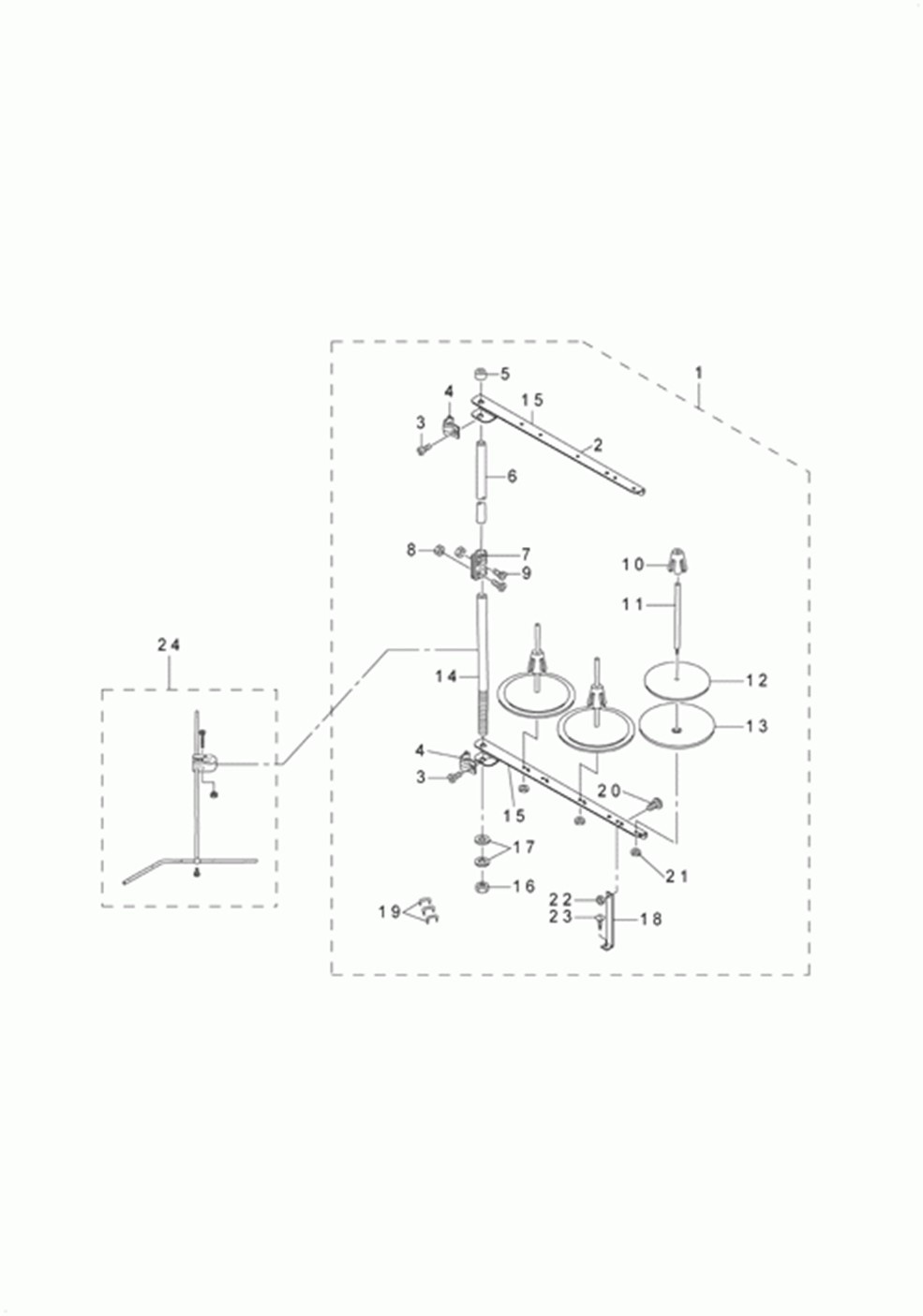 LU-1560 - 12.THREAD STAND COMPONENTS фото