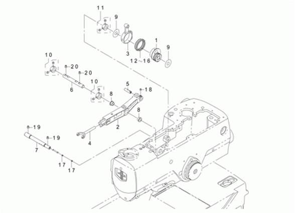 MEB-3200CS - 16. NEEDLE BAR DRIVING COMPONENTS фото