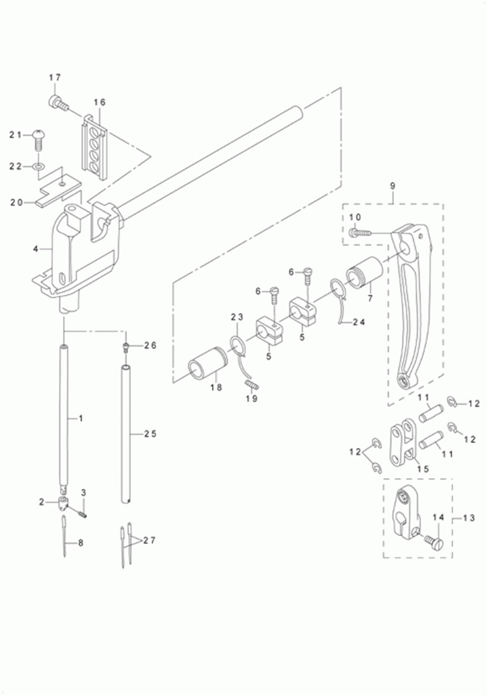 LU-2210N-7 - 3.NEEDLE BAR ROCKING COMPONENTS фото