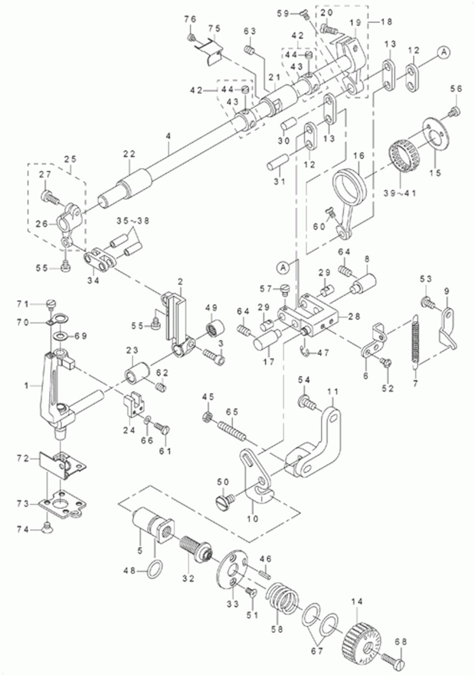 DLN-6390 - 6.NEEDLE FEED MECHANISM COMPONENTS фото