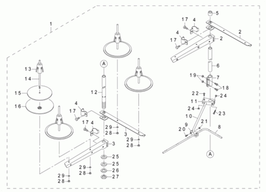 MS-1190 - 7. THREAD STAND COMPONENTS фото