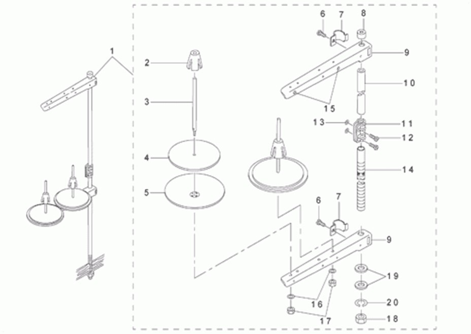 DLM-5200N - 10. THREAD STAND COMPONENTS фото