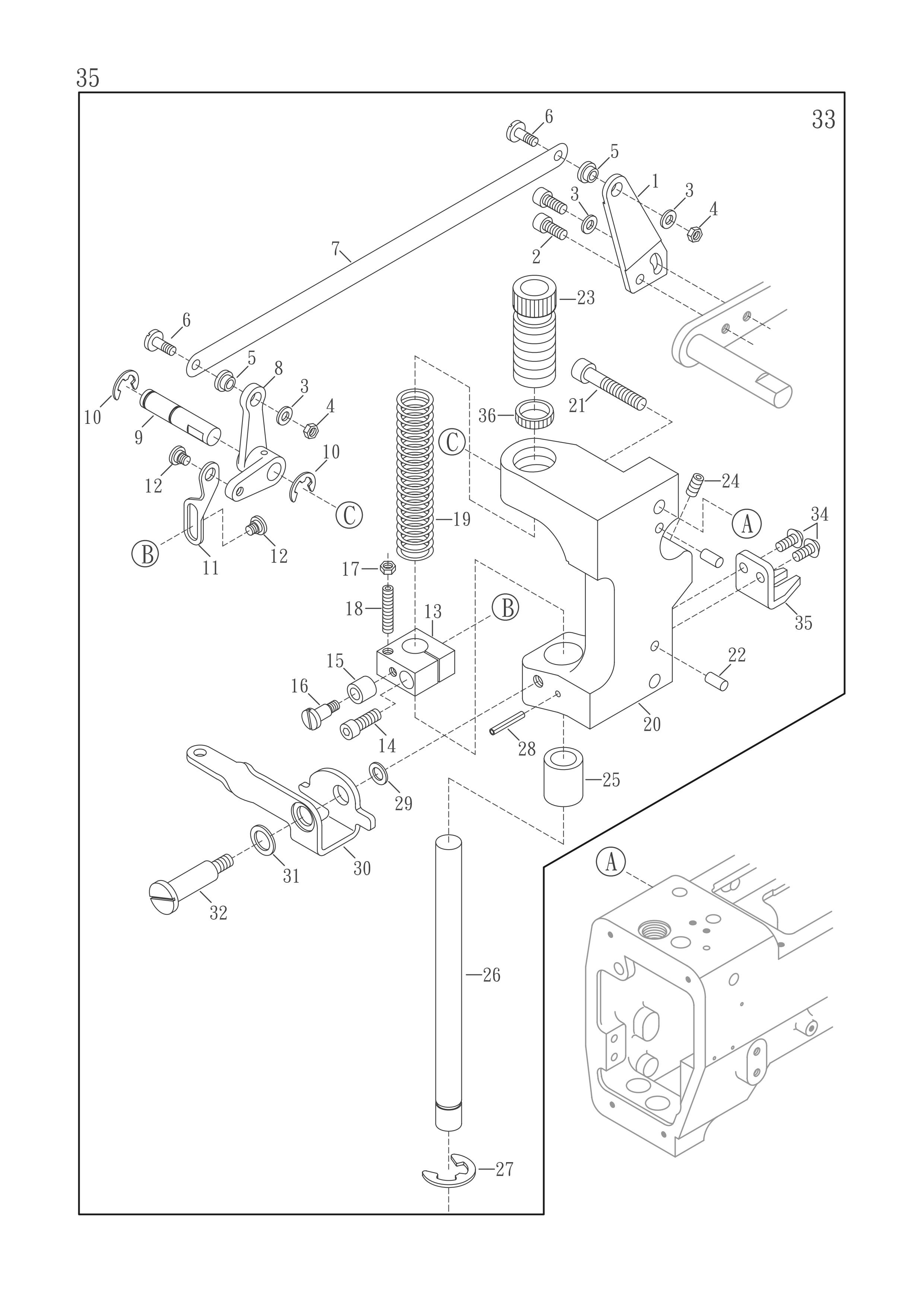 21 PULLER MECHANISM EXCLUSIVE PARTS