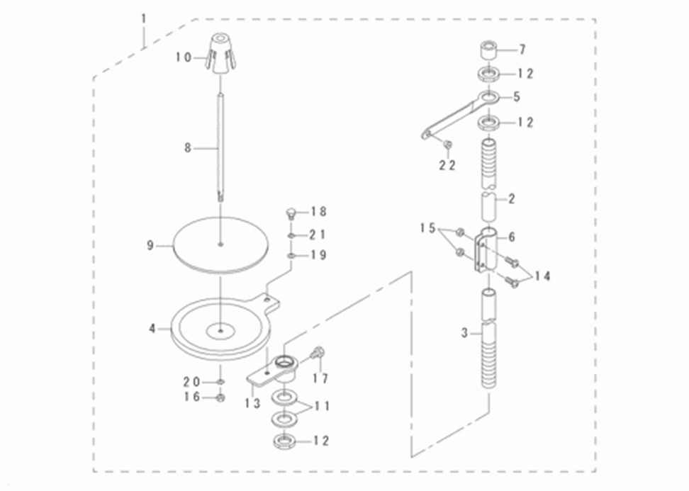 MB-1377 - 12. THREAD STAND COMPONENTS фото