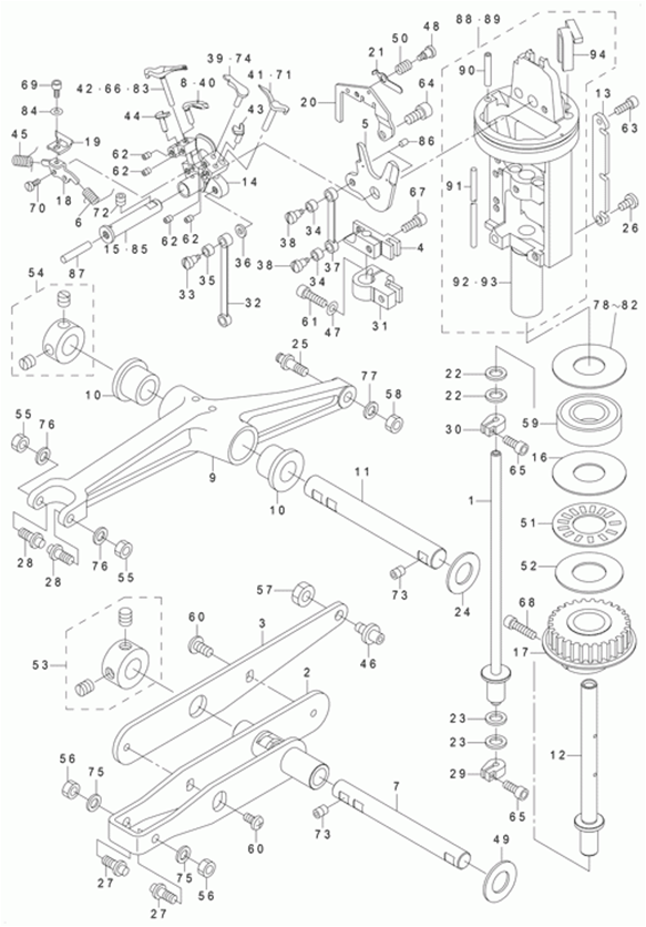 MEB-3200CS - 13. LOOPER DRIVING COMPONENTS фото