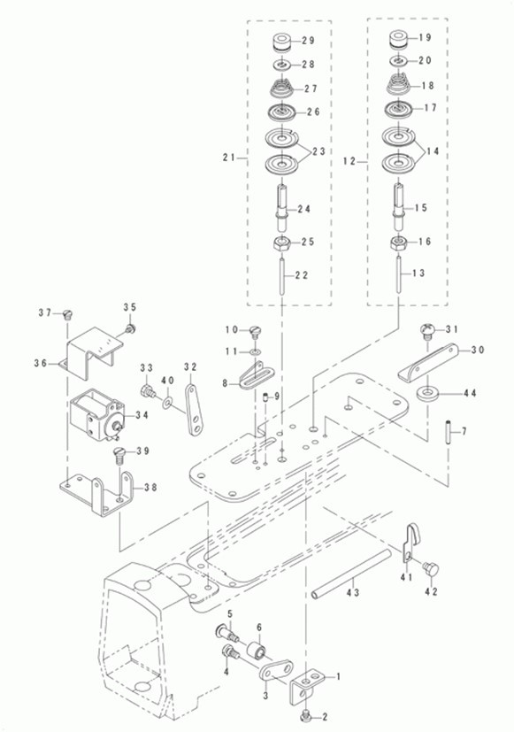 MB-1800ABR10 (с устройством для подачи пуговиц) - 4. THREAD TENSION RELEASE COMPONENTS фото