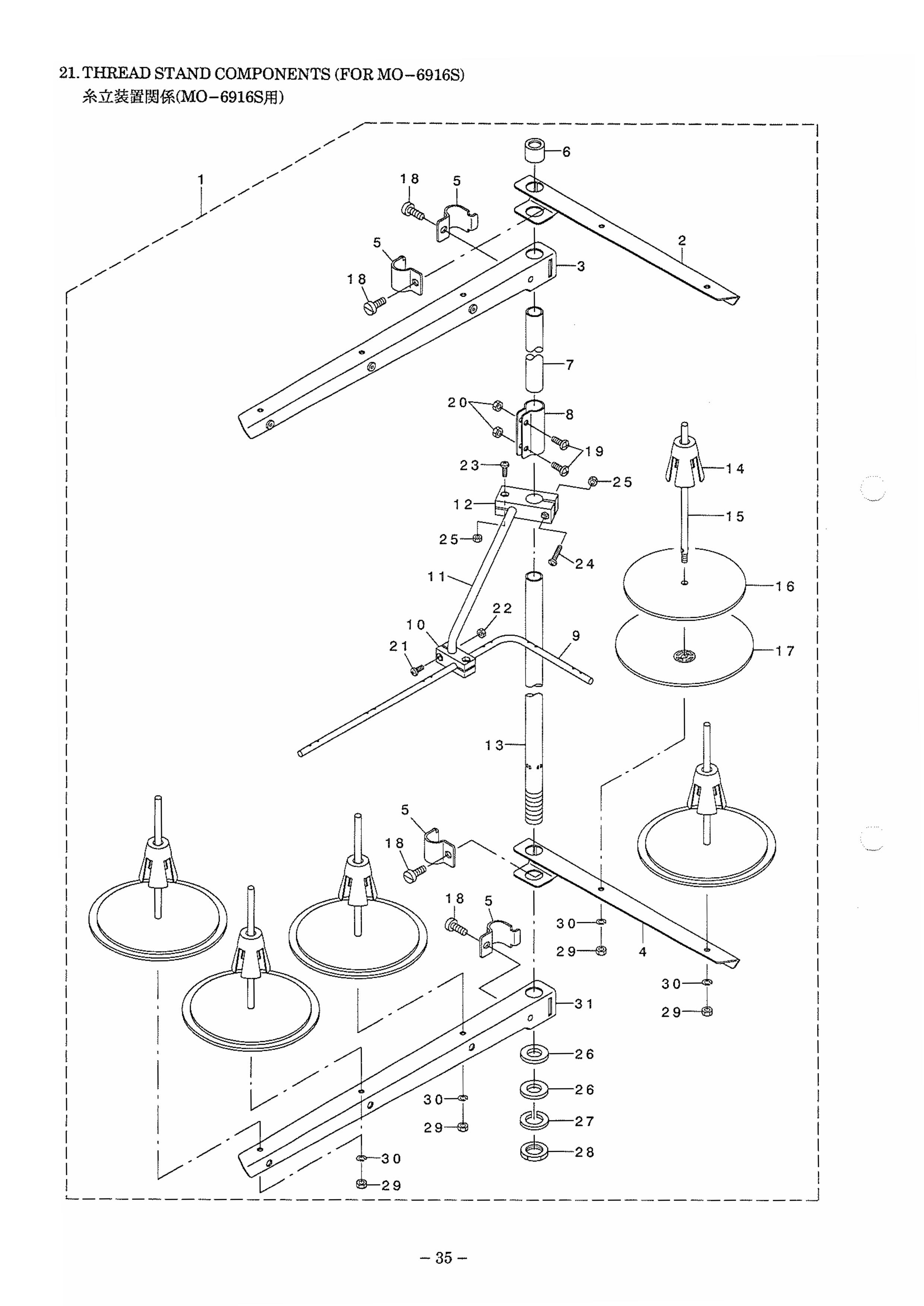 21 THREAD STAND COMPONENTS фото