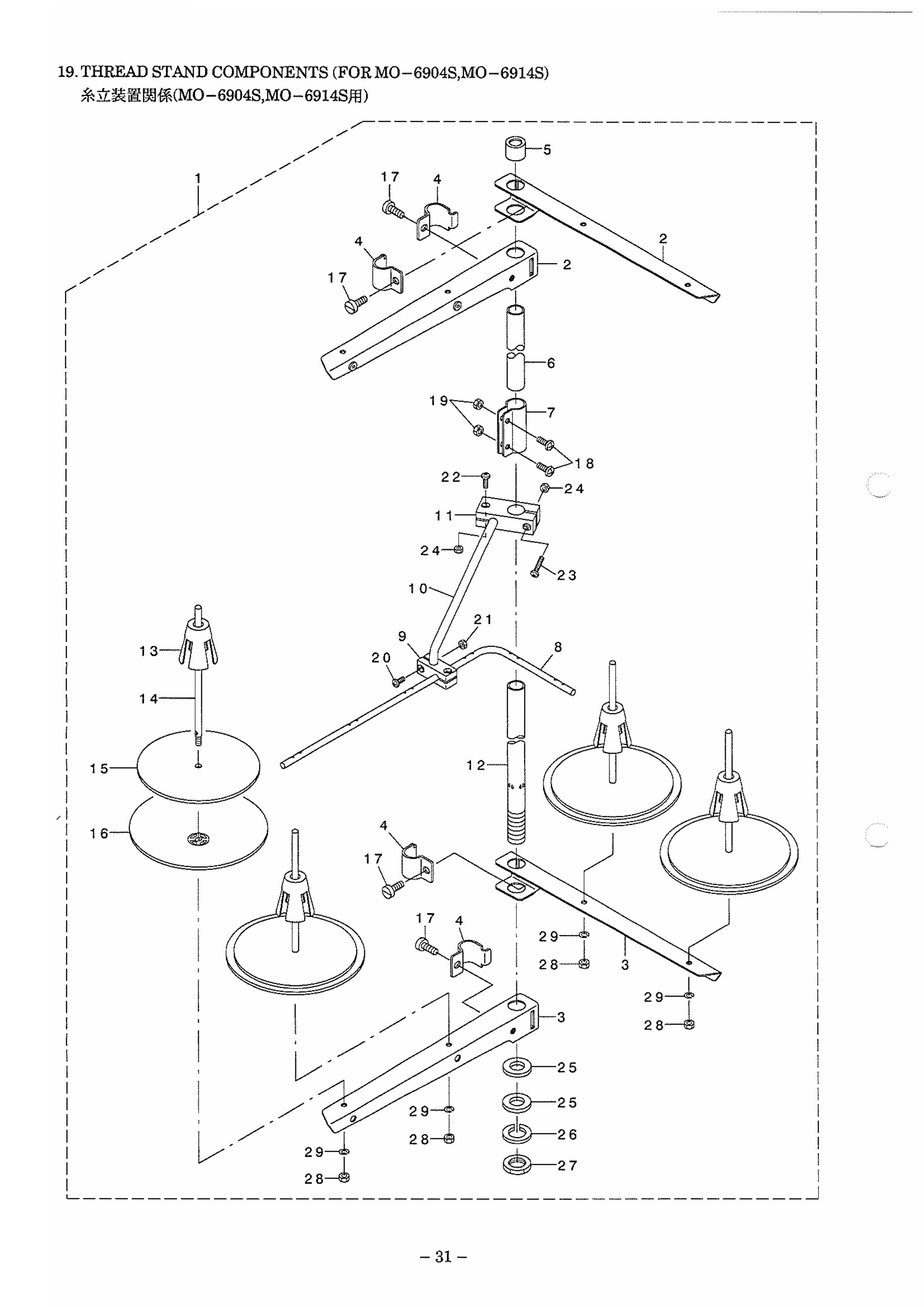 19 THREAD STAND COMPONENTS фото