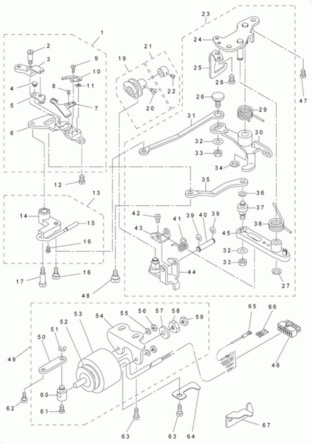 DLU-5490N - 8. THREAD TRIMMER COMPONENTS