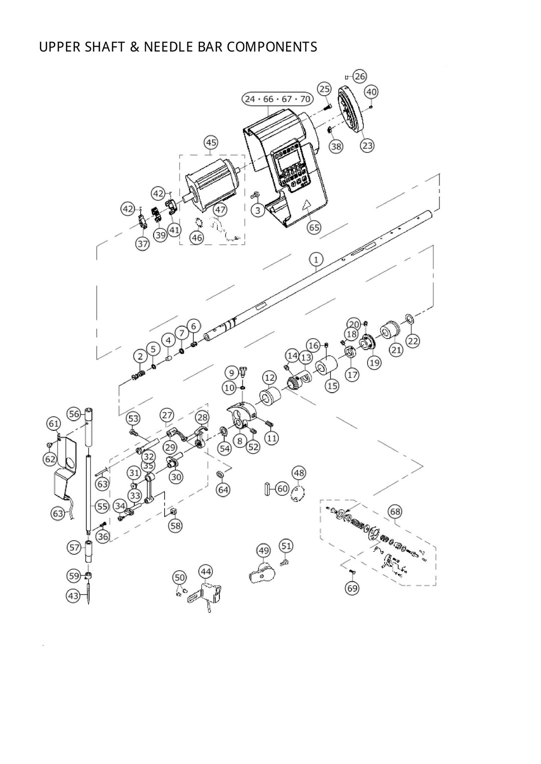 2 UPPER SHAFT & NEEDLE BAR COMPONENTS фото