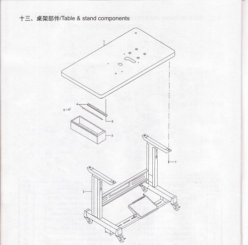 13 Thread stand components