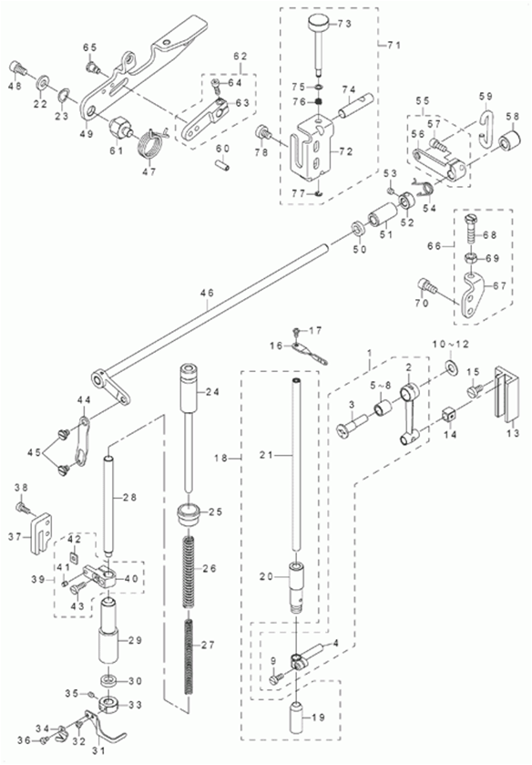 MF-7823 - 4.NEEDLE BAR & PRESSER COMPONENTS фото