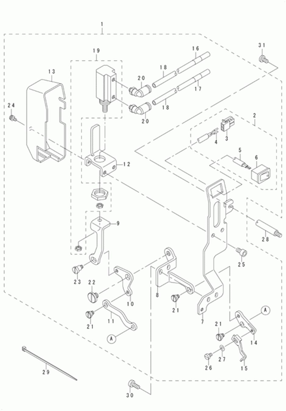 LK-1942GA - 7.WIPER MECHANISM COMPONENTS фото