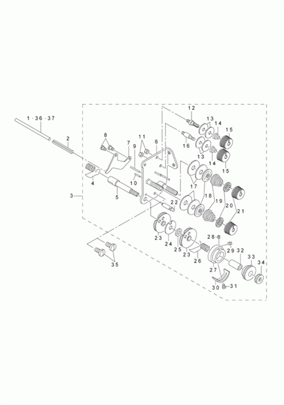 LU-1560 - 17.THREAD TENSION COMPONENTS (FOR LU-1560) фото