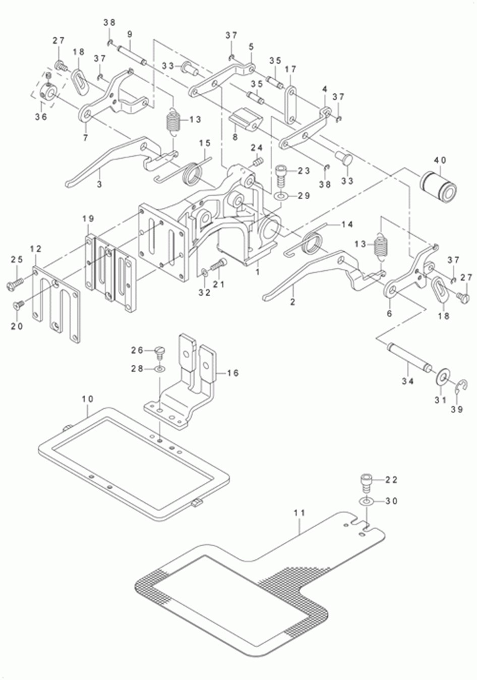 AMS-210D - 12.CLOTH FEED MECHANISM COMPONENTS(FOR 210DSS,210DHS) фото