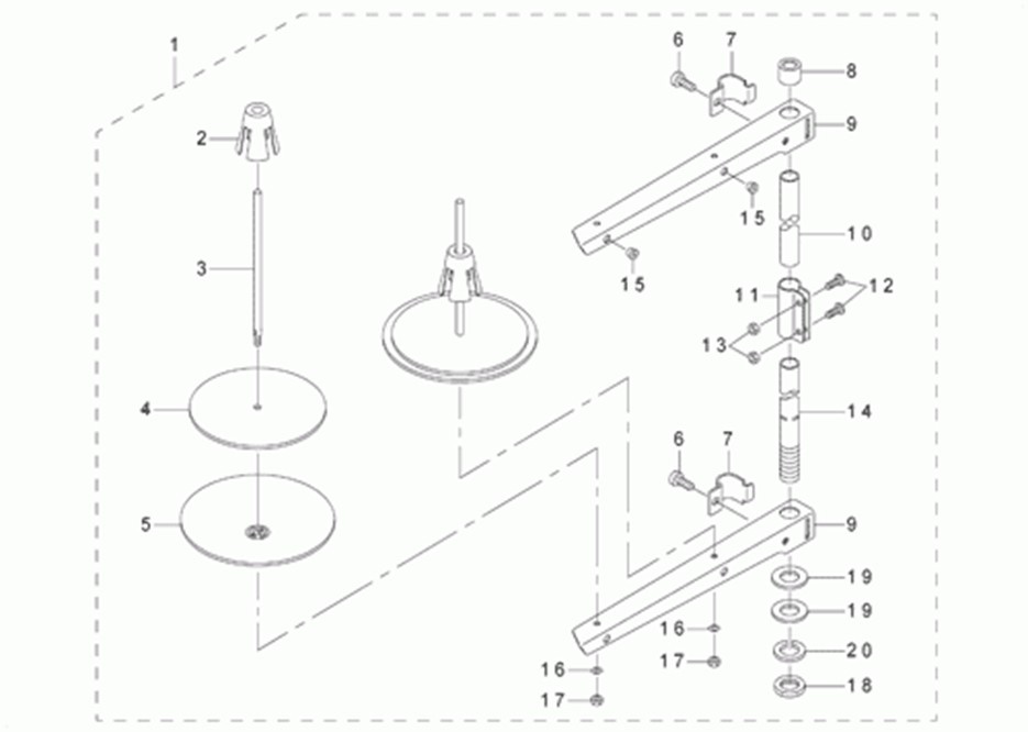 DLN-6390-7 - 12.THREAD STAND COMPONENTS фото