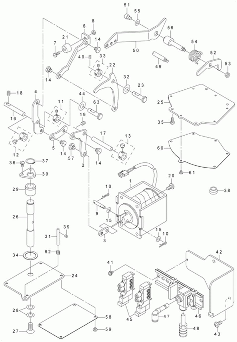 LK-1910 - 3.PRESSER LIFTER & MANUAL PEDAL COMPONENTS фото