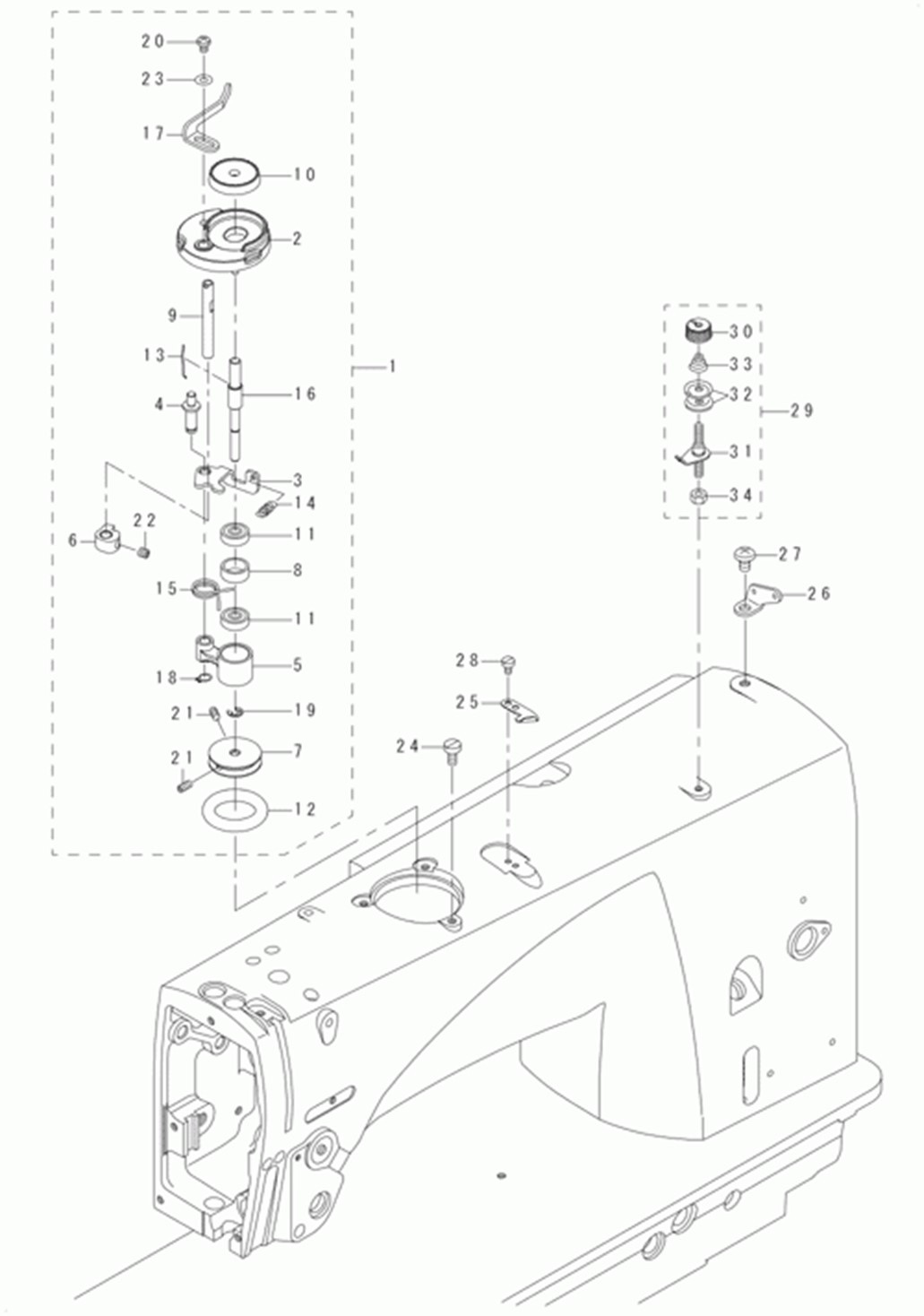 DLN-9010SS - 2. BOBBIN WINDER COMPONENTS фото