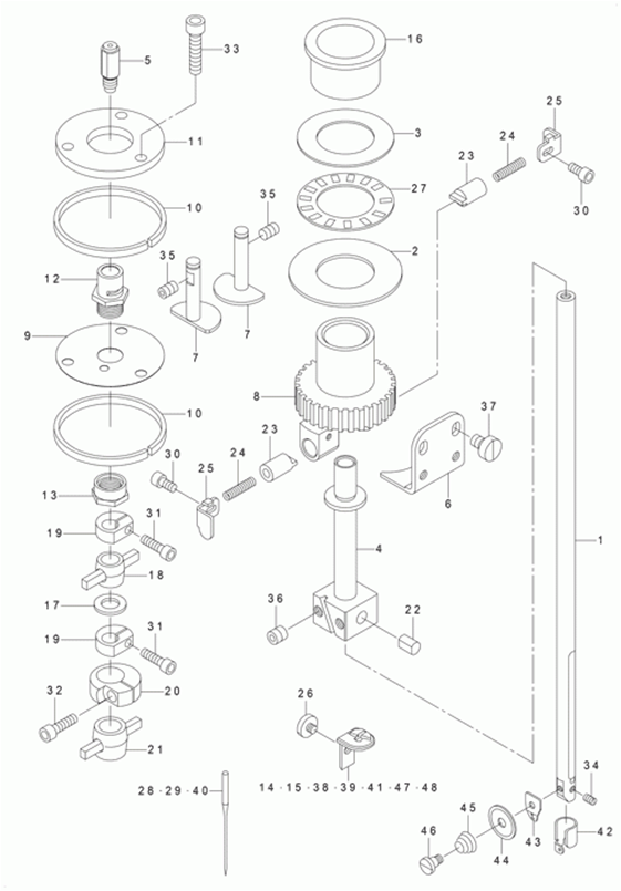 MEB-3200CS - 18. NEEDLE BAR COMPONENTS фото