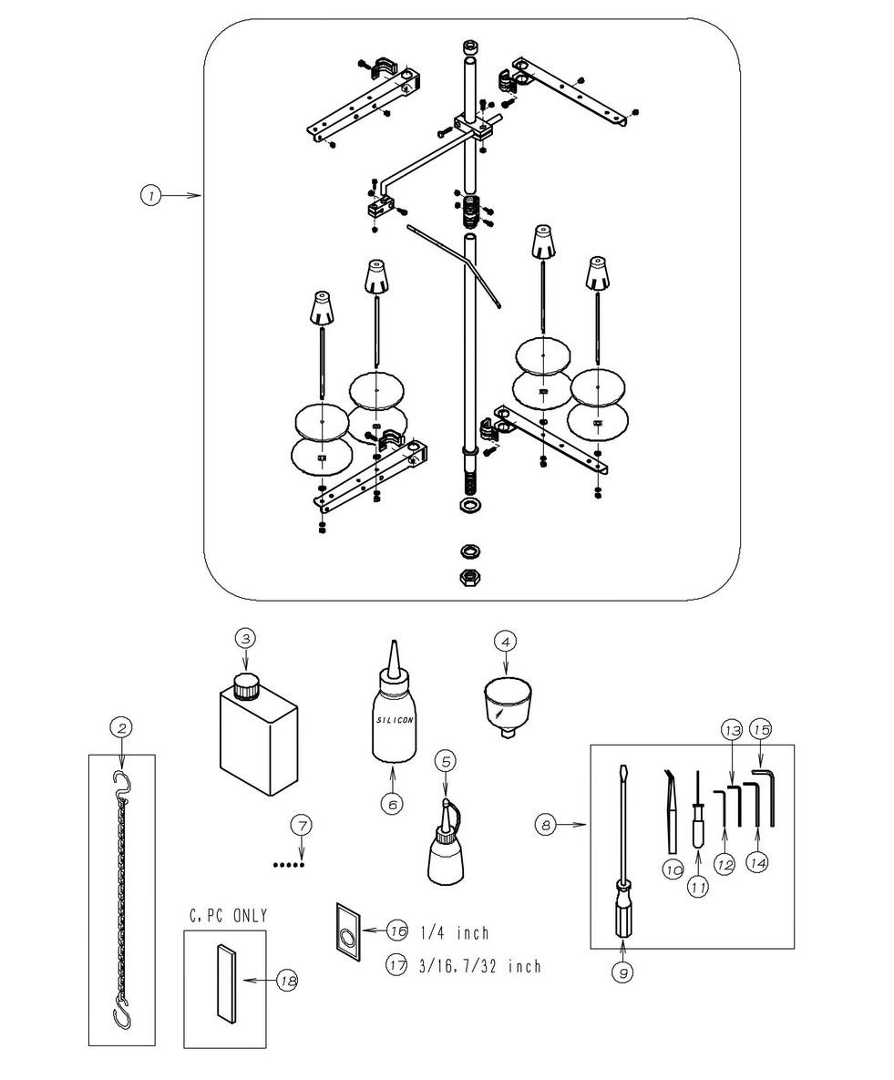 21 THREAD STAND AND ACCESSORIES