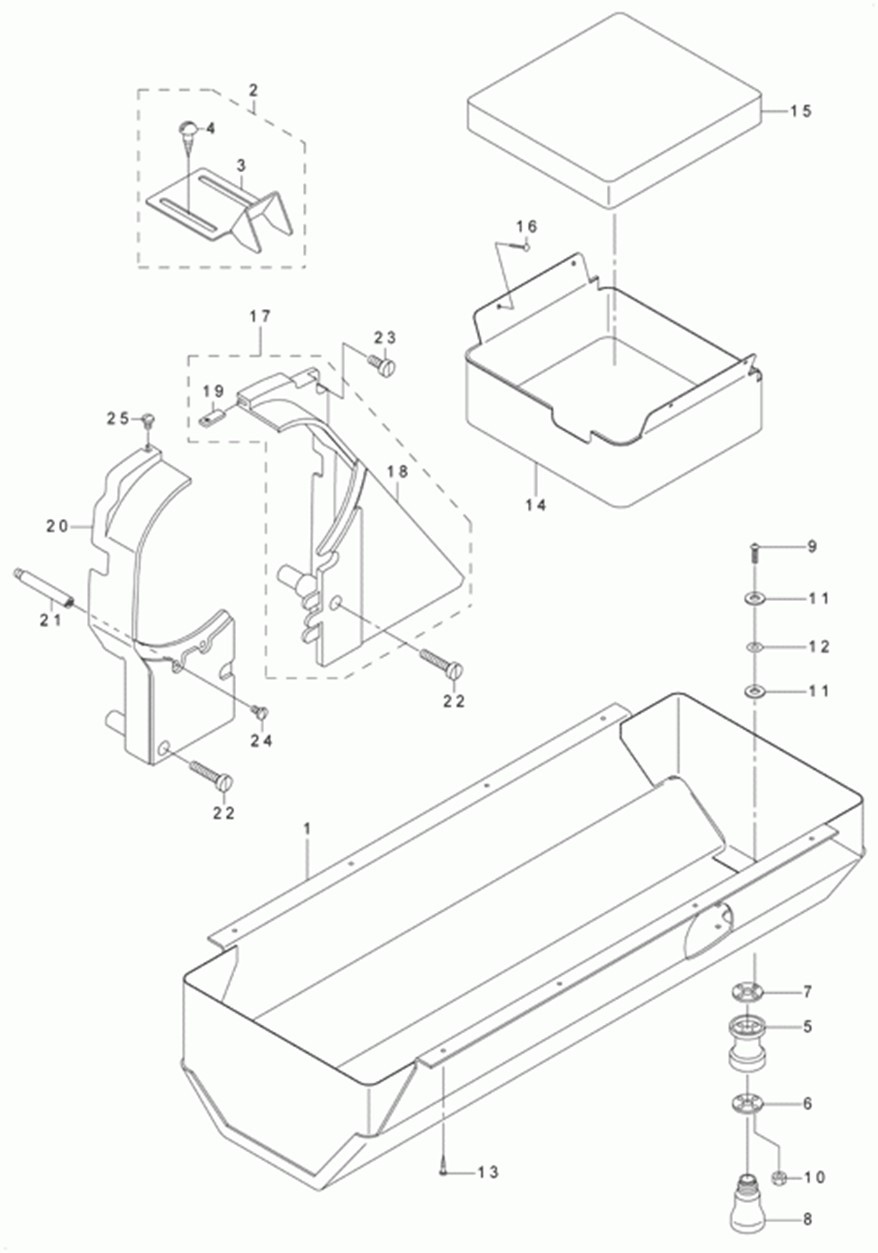 LU-1508H - 10.BELT COVER & OIL RESERVOIR COMPONENTS фото