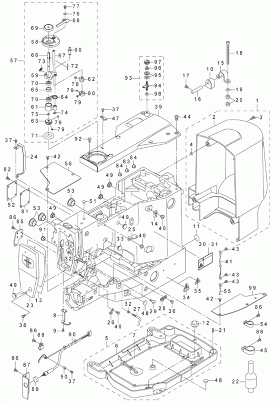 LK-1910 - 1.FRAME & MISCELLANEOUS COVER COMPONENTS фото