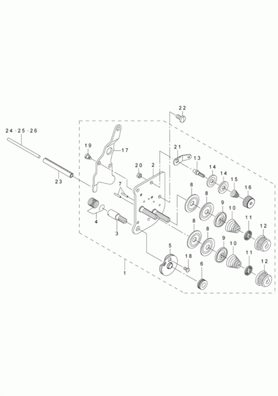 DNU-1541-7 - 8.THREAD TENSION COMPONENTS фото