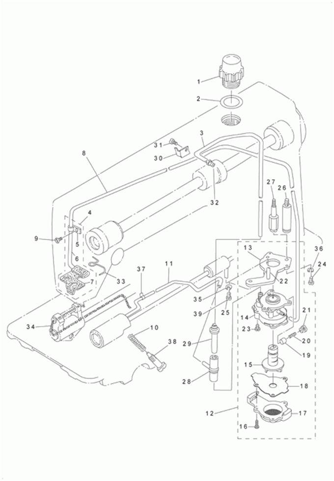 DLM-5400N-7 - 10. OIL LUBLICATION COMPONENTS фото