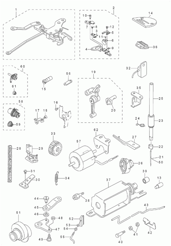 DDL-8700-7 - 13. EXCLUSIVE PARTS FOR DDL-8700H-7 фото