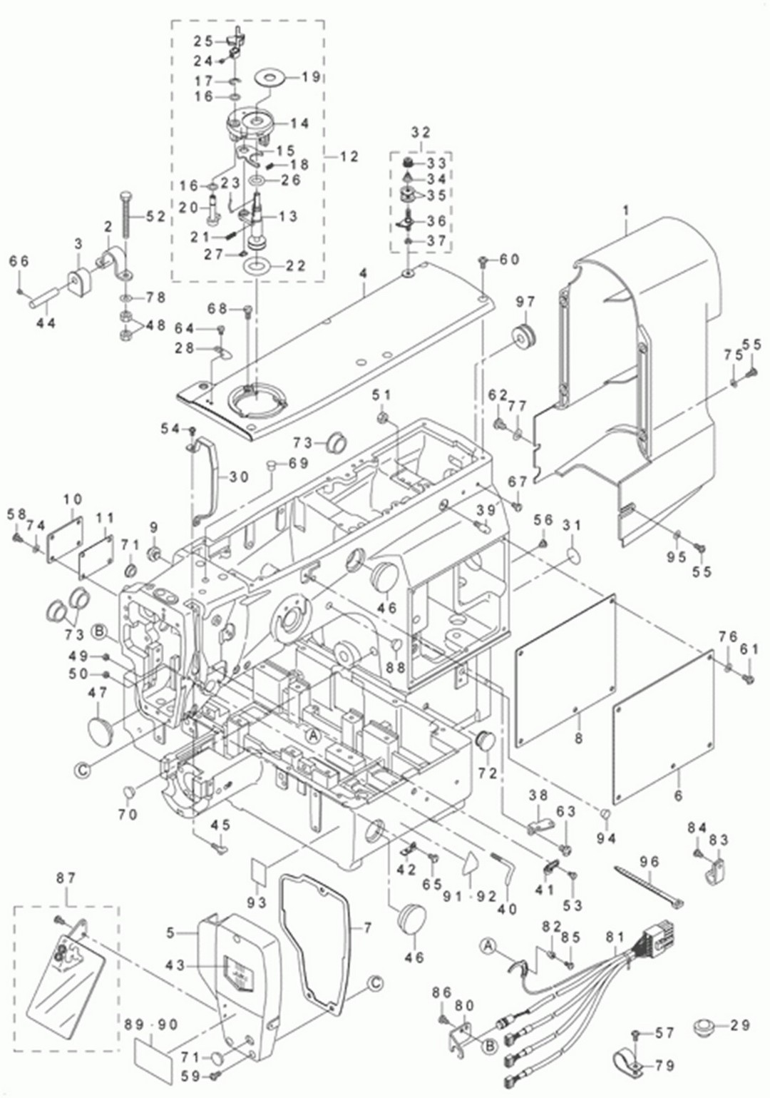 AMS-210D - 1.FRAME & MISCELLANEOUS COVER COMPONENTS (1) фото