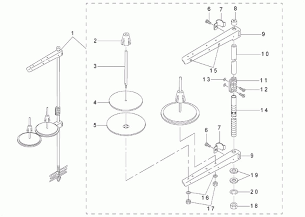 DMN-5420N-7 - 14.THREAD STAND COMPONENTS фото