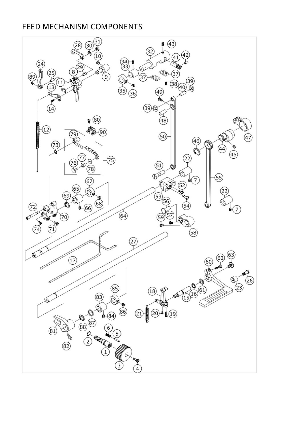 4 FEED MECHANISM COMPONENTS фото