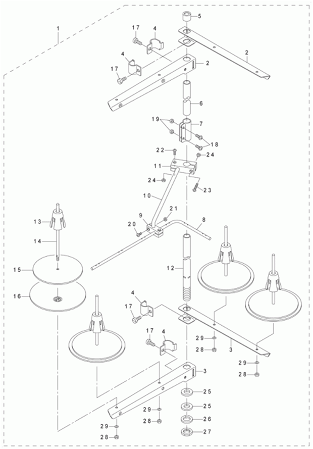 LH-3528ASF - 14.THREAD STAND COMPONENTS фото